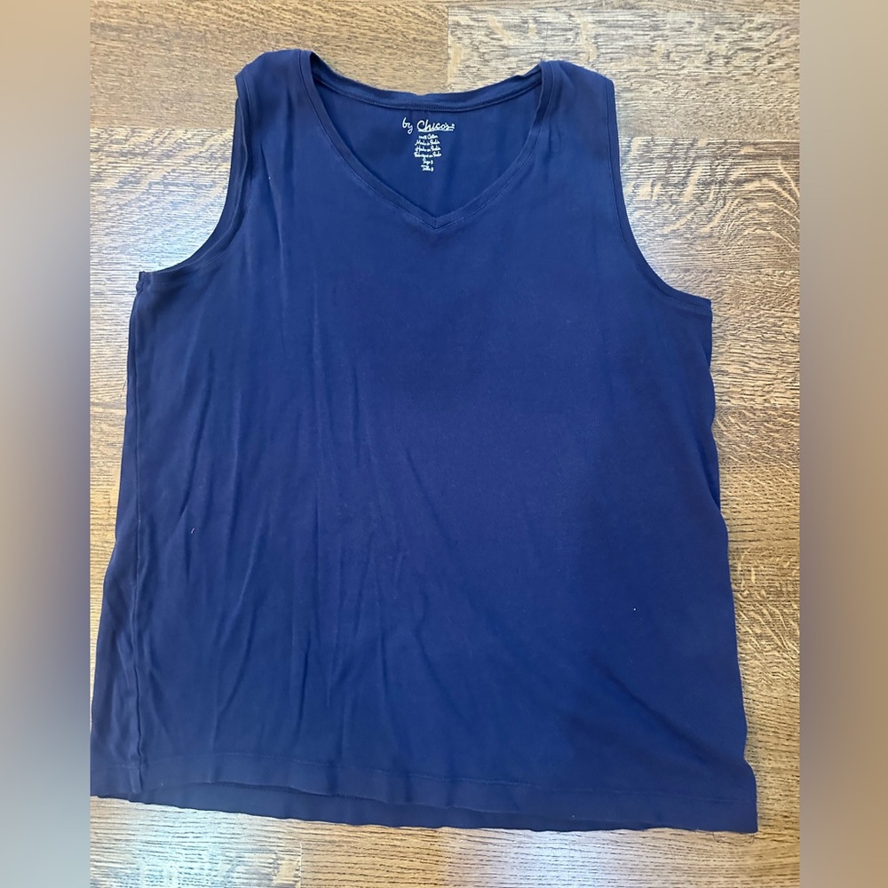 Chicos Size 3, Extra Large, Basic Tank Top V-Neck… - image 1
